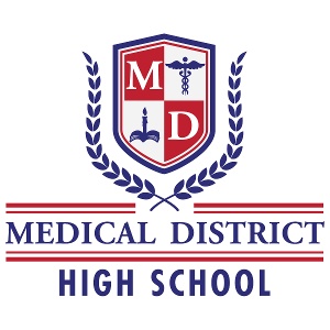 Medical District High School School Logo
